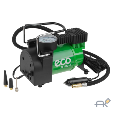 Компрессор автомобильный ECO AE-013-4 (12 В. 130 Вт. 35 л/мин. 10 бар (манометр 7 бар). сумка) (AE-013-4)